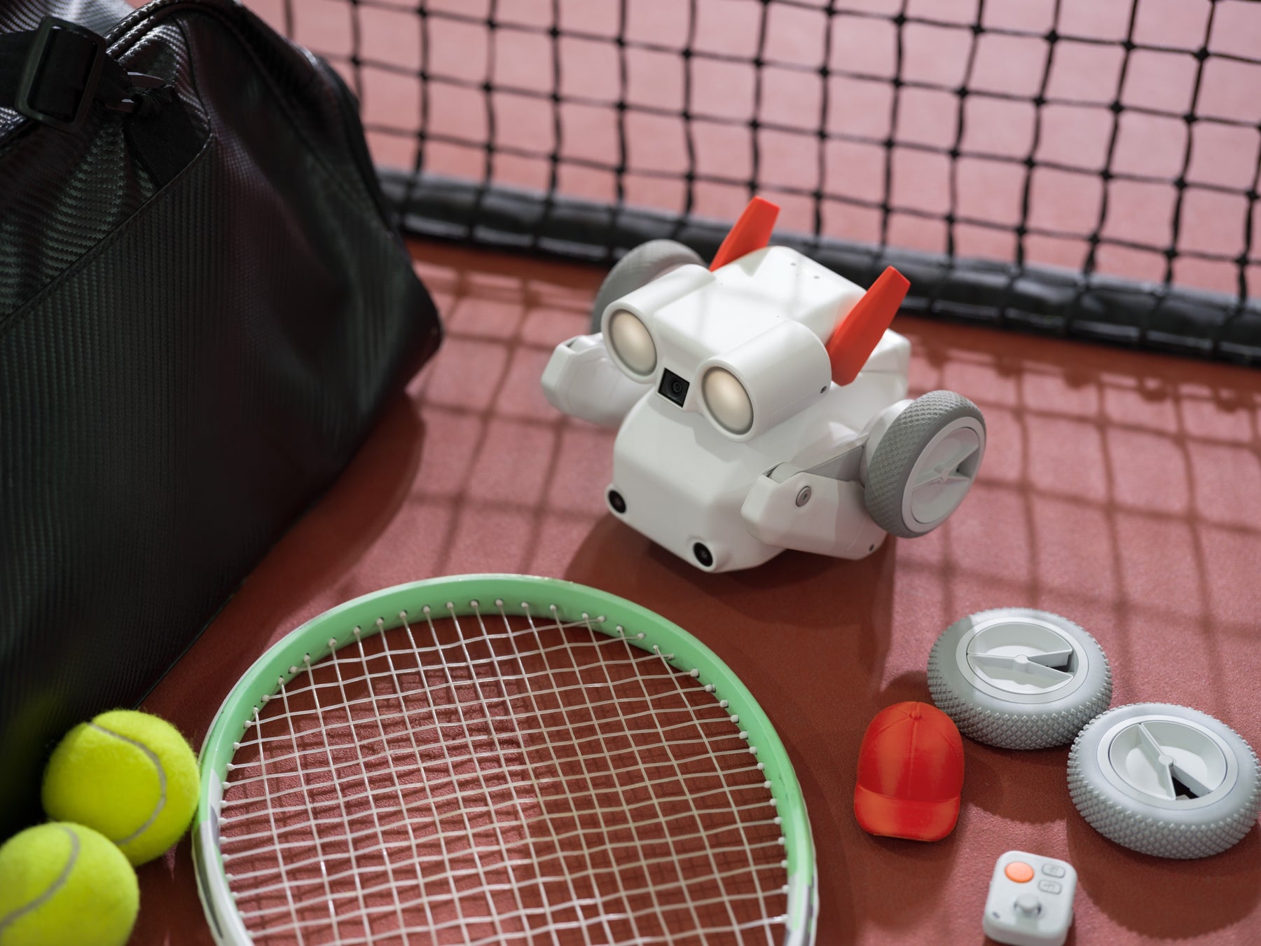 Beni camera robot on a red background